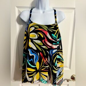 Coco Reef Bra Sized Mesh Layer Underwire Tankini Top - like new